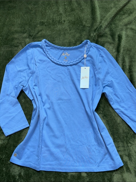 Lilly Pulitzer Tops - Lilly Pulitzer Braided Neckline Tunic - Bright Blue